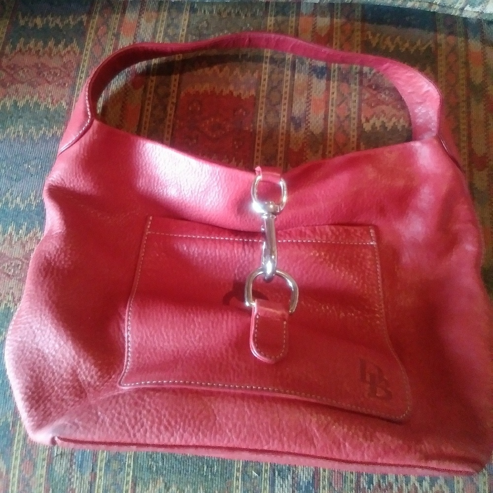 Dooney and Bourke nubuck leather medium red purse